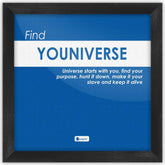 Funny Wall Frames for Home & Office, Quirky Humor Poster with Frame | Youniverse Blue Poster Frame | Unique Gift Idea for Friend, Farewell Gift